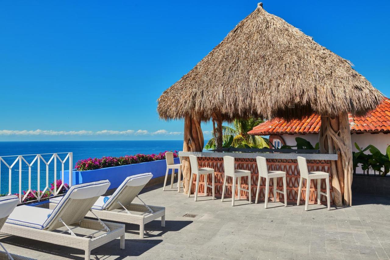 Hotel Luxury Patio Azul (Adults Only) Пуэрто-Вальярта Экстерьер фото Rooftop bar at the Hotel El Ganchán